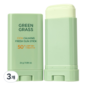 그린그라스 시카 카밍 프레쉬 선스틱 SPF+50+ PA++++, 3개, 24g