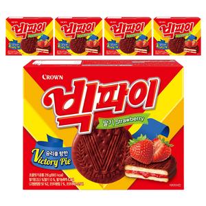크라운 빅파이 딸기, 216g, 5개