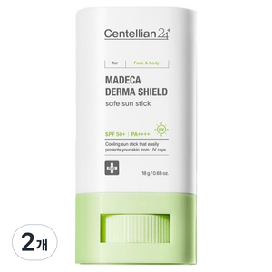 센텔리안24 마데카 더마 쉴드 세이프 선스틱 SPF 50+ PA++++, 18g, 2개