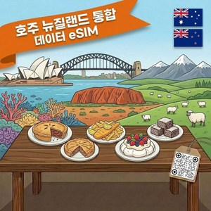 호주 뉴질랜드 2개국 통합 이심 1GB 7일