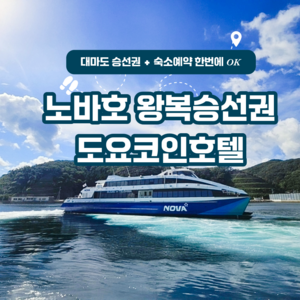 1박2일 왕복승선권+히타카츠 도요코인1박