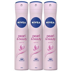 니베아 스프레이 펄 앤 뷰티 데오드란트, 200ml, 3개