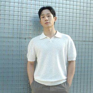 마인드브릿지 남녀공용 린넨라이크 카라 반팔 니트 M1KT3121