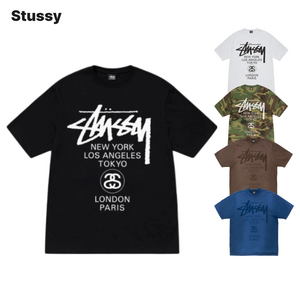 스투시 월드 투어 반팔 티셔츠 남성 여성 공용 STUSSY TEE 정품