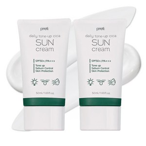 프레티 데일리 톤업 시카 선크림 SPF50+ PA+++, 50ml, 2개