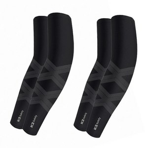 K2 safety 2x핏 쿨토시 자외선차단 팔토시 여름토시, 블랙2p+블랙2p, 1세트