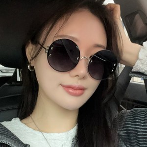 하루홀릭 오버사이즈 동그란 정원형 패션 컬러 틴트 미러 편광선글라스