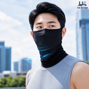 어스브릿지 페이스스카프 쿨버프 귀걸이형 쿨마스크, 블랙, 1개, 블랙, 1개