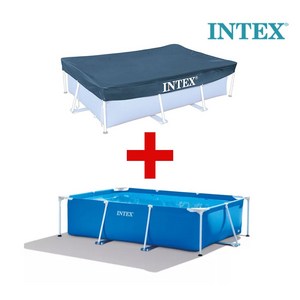인텍스 국내정품 대형 풀장 3m x 2m 0.75m 28272, 1개, INTEX패밀리프레임풀-대28272+덮개