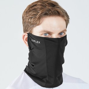 르플렉스 자외선 차단 냉감 마스크, 블랙, 1개