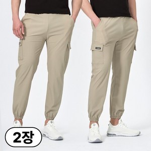 필드웍스 1+1 남성 여름용 아이스 카고 조거팬츠 쿨 스판 냉감바지