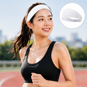크레나 러닝 스포츠 땀흡수 헤어밴드, 퓨어 화이트, 1개