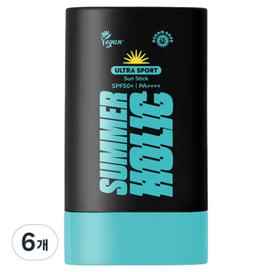 썸머홀릭 울트라 스포츠 선스틱 SPF50+ PA++++, 19g, 6개