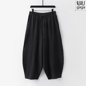 유유가가 남성 항아리 빅사이즈 린넨바지 시원한 와이드 면팬츠 절바지