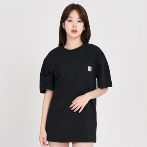 칼하트 (K87) 워크 포켓 반팔티 BLACK