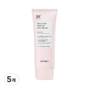아트델리 멜라 컷 톤업 선크림 SPF50+PA++++/기미 잡티, 5개, 50ml
