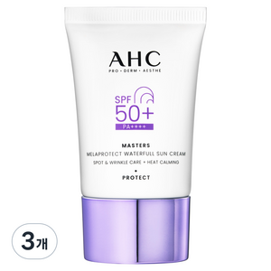 AHC 마스터즈 멜라 프로텍트 워터풀 선크림 SPF50+ PA++++, 40ml, 3개