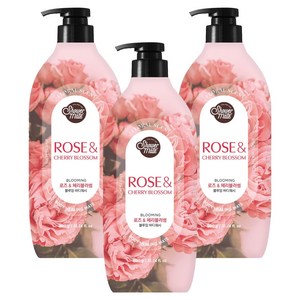 샤워메이트 블루밍 바디워시 로즈 앤 체리블러썸, 900g, 3개