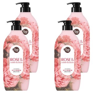 샤워메이트 블루밍 바디워시 로즈 앤 체리블러썸, 900g, 4개