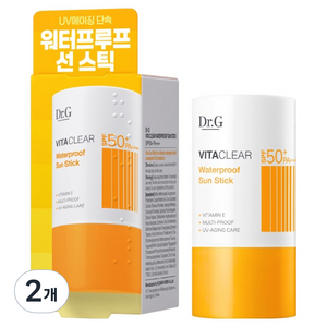 닥터지 비타 클리어 워터프루프 선 스틱 SPF50+ PA++++, 21g, 2개