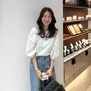 메이블루 바스락 퍼프 블라우스 132080