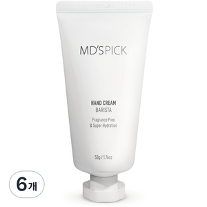 엠디스픽 바리스타 핸드크림 무향, 50g, 6개