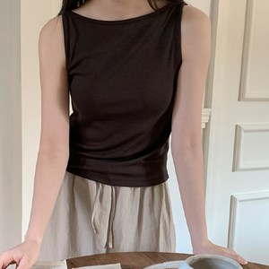 슈가펀 여성용 데뉴 보트넥 나시