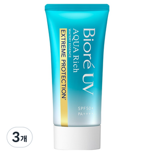 비오레 UV 아쿠아 리치 워터리 에센스 SPF50+ PA++++, 50g, 3개