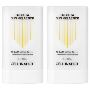 셀인샷 트라넥 글루타 선 멜라스틱 선스틱 SPF50+ PA++++, 23g, 2개