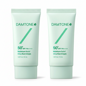 담톤 저자극 눈시림없는 클리닉개발 순한 수분진정 백탁없는 발림성좋은 선크림 SPF50+ PA++++, 2개, 50ml