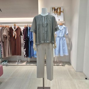 아이잗바바 백 밴딩 배기핏 팬츠 (BS7B0SL631/베이지)_DG