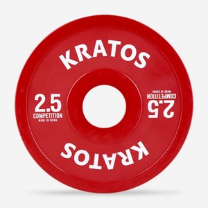 크라토스 고무 저중량 원판 2.5KG (2개1세트), 1세트, 2.5kg, 레드