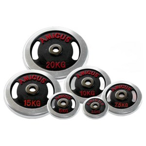 아미쿠스 경량 원판 1-20kg, 블랙/실버, 1개, 3kg