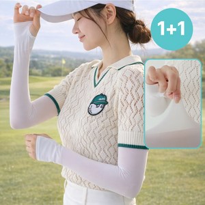 시크도트 냉감소재 자외선차단 손등커버 골프 쿨토시, 화이트, 2세트