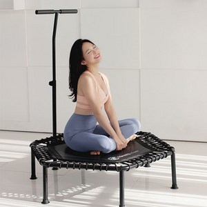 헬스럽 점핑 트램폴린 성인 어른 실내 방방이 홈트 다이어트 대형 에어보드, 블랙
