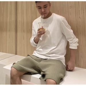 최고급원단 플리츠 남성 주름 반바지 시원한 와이드팬츠 5부바지