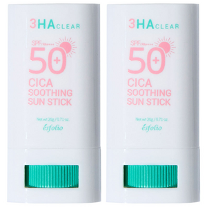 쓰리하 클리어 시카 보송 선스틱 2개 20g SPF50+ PA++++ 노세범선스틱 저자극테스트완료, 2개, 20g
