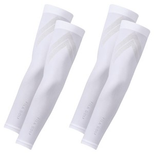 휠라골프 심리스 메쉬라인 손목형 쿨토시, 화이트, 2세트