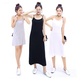 이너퀸 프리수 여성용 M~XL 숏 미들 롱 소프트 끈 민소매 이너 원피스 소프트끈원피스