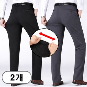 차쿠 1+1 4계절 남성 정장 바지 기지 바지 스판 바지 아빠바지 아저씨바지 중년바지 출퇴근바지 빅사이즈 4계절(하/동절기 기모)