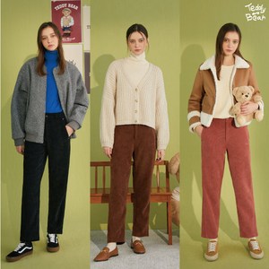테디베어 여성 장기모 코듀로이 팬츠 3종