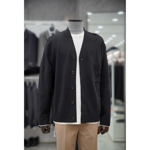 리버클래시 LLS51585 블랙 포켓 로고 자수 포인트 코튼 오버핏 가디건