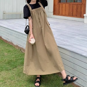 끌리지오데이 루즈핏 멜빵 롱원피스