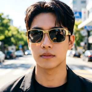 맵시 남성용 세련된 안경테 편광 패션 선글라스