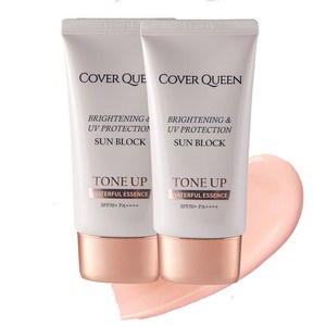 커버퀸 톤업 선크림 SPF50+ PA++++, TONE UP 선베이스, 2개, 50g