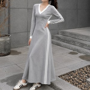 쁘띠엘라 A라인 롱원피스 데일리 캐주얼 빅사이즈