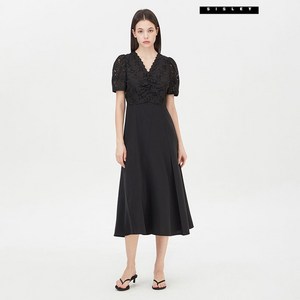 시슬리 더블유 레이스 셔링 원피스 SAOP39431