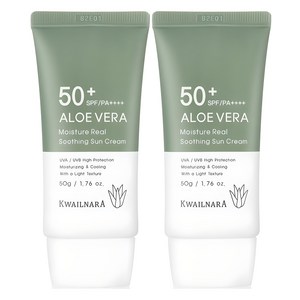 과일나라 알로에베라 모이스처 리얼 수딩 선크림 SPF50+ PA++++, 50g, 2개