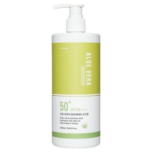 코스메이트 리얼 네이처 알로에베라 선크림 SPF50+ PA++++, 1개, 500ml