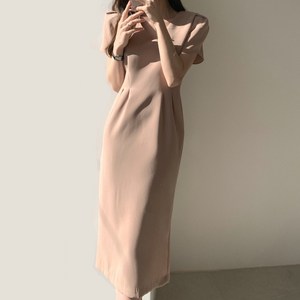 ZAJA 여성 여름 브이넥 정장 슬립 하객원피스